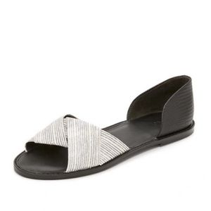 Vince idara origami d’orsay snake flats